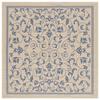 SAFAVIEH Washable Rug Outdoor Courtyard Collection - 7'10" Square, Natural & Blue, Non-Shedding & Easy Cleaning, Ideal for Patio, Backyard, Mudroom (CY2098-3101) view 3