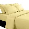 sheetsnthings 8 Piece Bed in A Bag Set Includes: California King Size, 100% Cotton, 600TC Striped Gold (Sheet Set + Duvet Cover Set) + All Season White Down Alternative Comforter view 1