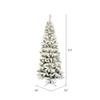 Vickerman 6.5' Flocked Pacific Pencil Artificial Christmas Tree, Unlit - Lifelike Indoor Seasonal Home Decor - Maintenance Free Flocked Faux Christmas Tree view 3
