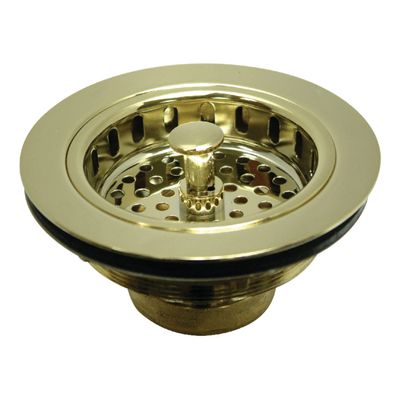 Kingston Brass KBS1002 Kitchen Sink Basket Strainer, Polished Brass