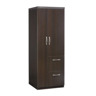 Safco Mayline APSTLDC Aberdeen Personal Storage Tower with 2 Doors and 2 Drawers, Mocha Tf