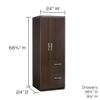 Safco Mayline APSTLDC Aberdeen Personal Storage Tower with 2 Doors and 2 Drawers, Mocha Tf view 2