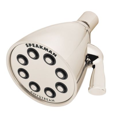 Speakman S-2251-PN Signature Icon Anystream High Pressure Adjustable Solid Brass Shower Head, Polished Nickel