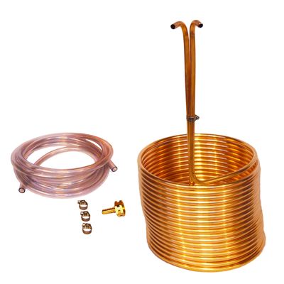 Home Brew Stuff Copper Immersion Wort Chiller 50' X 3/8" w/Vinyl Hoses