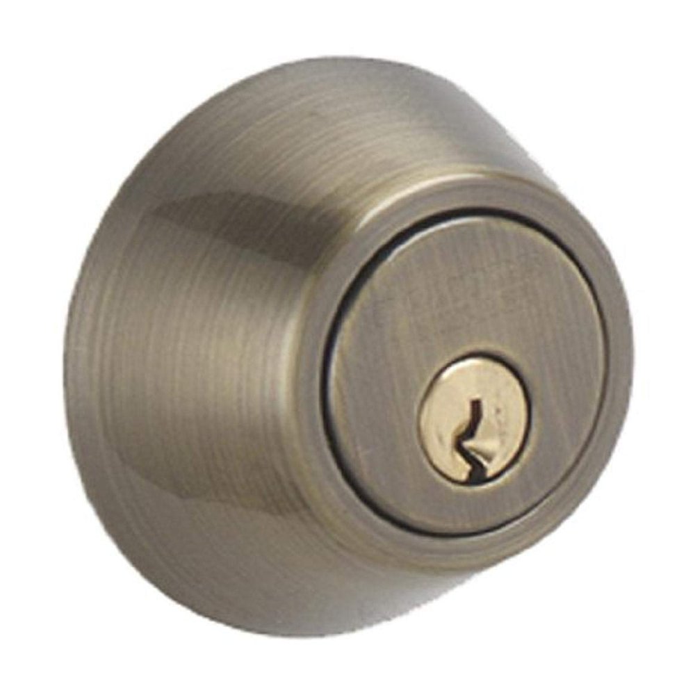 J-Series by Schlage Deadbolt with Standard Trim, Keyed 1 Side, Highest Residential Security, Antique Brass, JD60 609