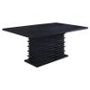 Coaster Home Furnishings - Stanton - Solid Hardwood & Oak Veneer - 66-Inch Rectangular Dining Table with Pedestal Base - Dining Room & Home Kitchen - Black - 102061 view 1