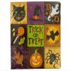 bulk buys Halloween Patchwork Dinner Napkins Set, Black/Brown/White/Yellow/Green/Purple/Orange view 1