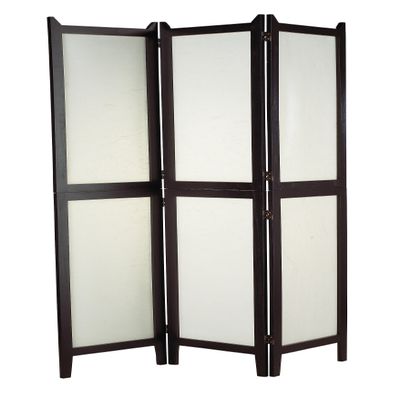 Adesso Wilton Folding Screen, Black Finish