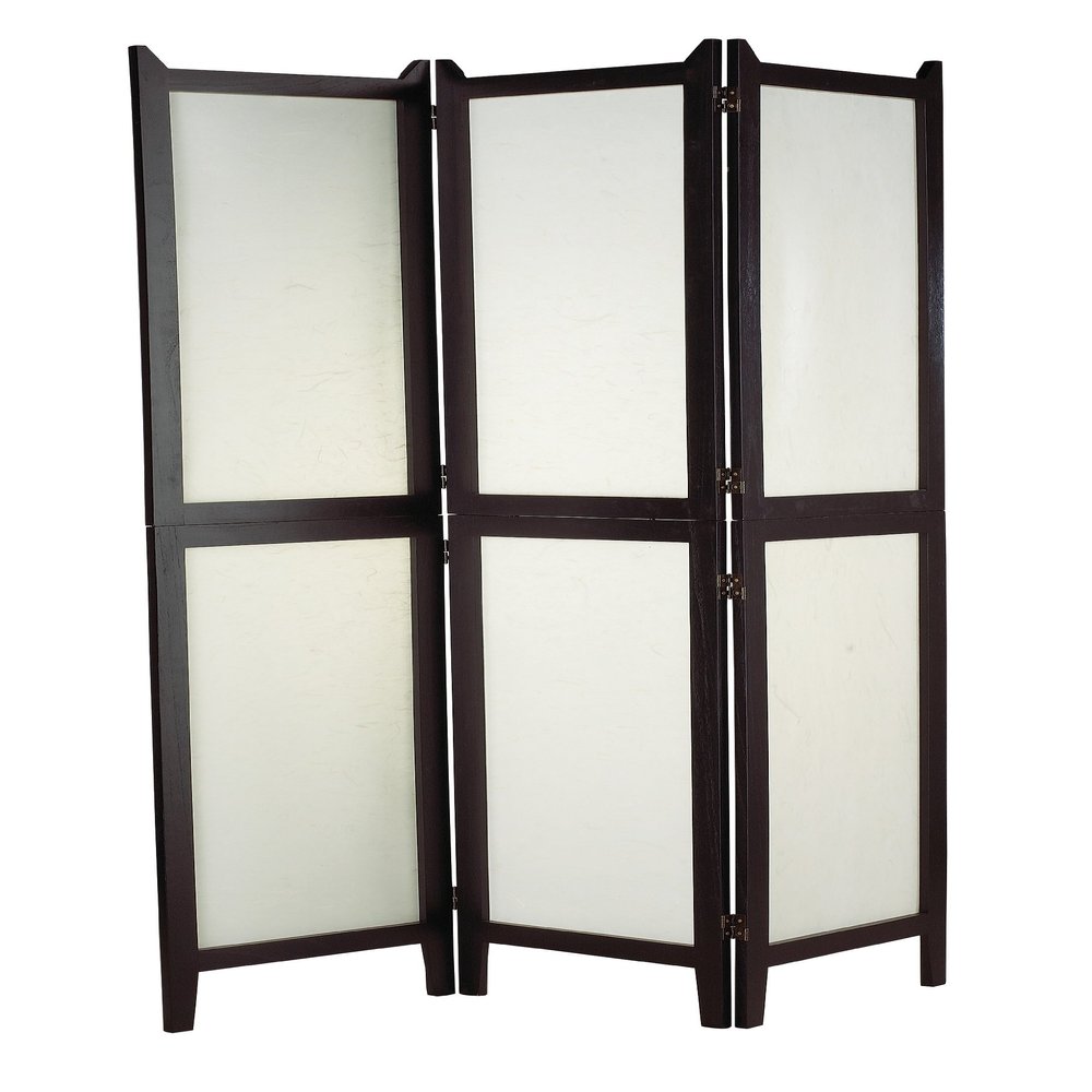 Adesso Wilton Folding Screen, Black Finish