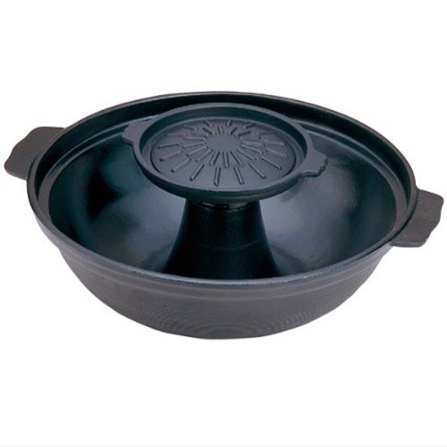Aluminum grilled shabu pot