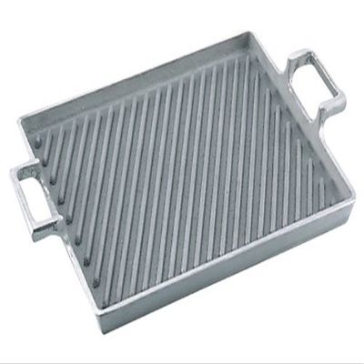 Aluminum Squid Square Steak Pan with Beveled Groove, External Dimensions 14.0 x 9.4 inches (355 x 240 mm)