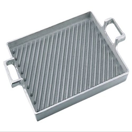 Aluminum Squid Square Steak Pan with Beveled Groove, External Dimensions 14.0 x 9.4 inches (355 x 240 mm)