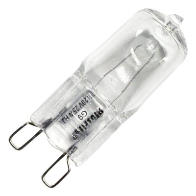 25 Watt - JCD Bi-Pin G9 - 120 Volt - Halogen Light Bulb - Plusrite H02520292802