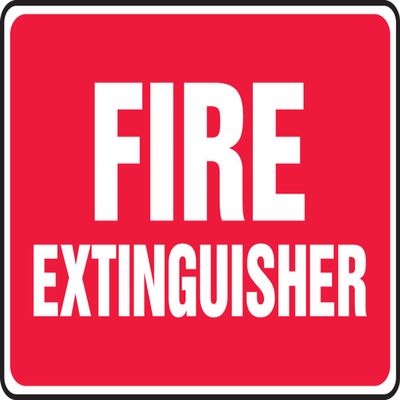 ACCUFORM Safety Sign: FIRE Extinguisher (RED (MFXG588VP)