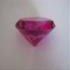Christmas Gift Glass Rose Pink Diamond with "Merry Christmas" Engraving in Diamond Shape Paperweight view 1