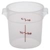 Cambro RFSCW1135 Round Storage Container, 1 Quart Capacity, Transparent view 1