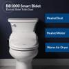Bio Bidet BB1000 Warm Water Bidet Seat, Air Dryer, Heated Seat with Slow Close Lid, Remote Control, Elongated view 3