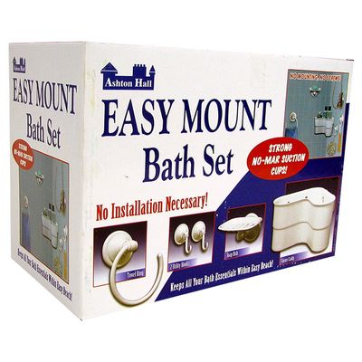 Ashton Hall 5-Piece Easy Mount Bathroom Bath Shower Set