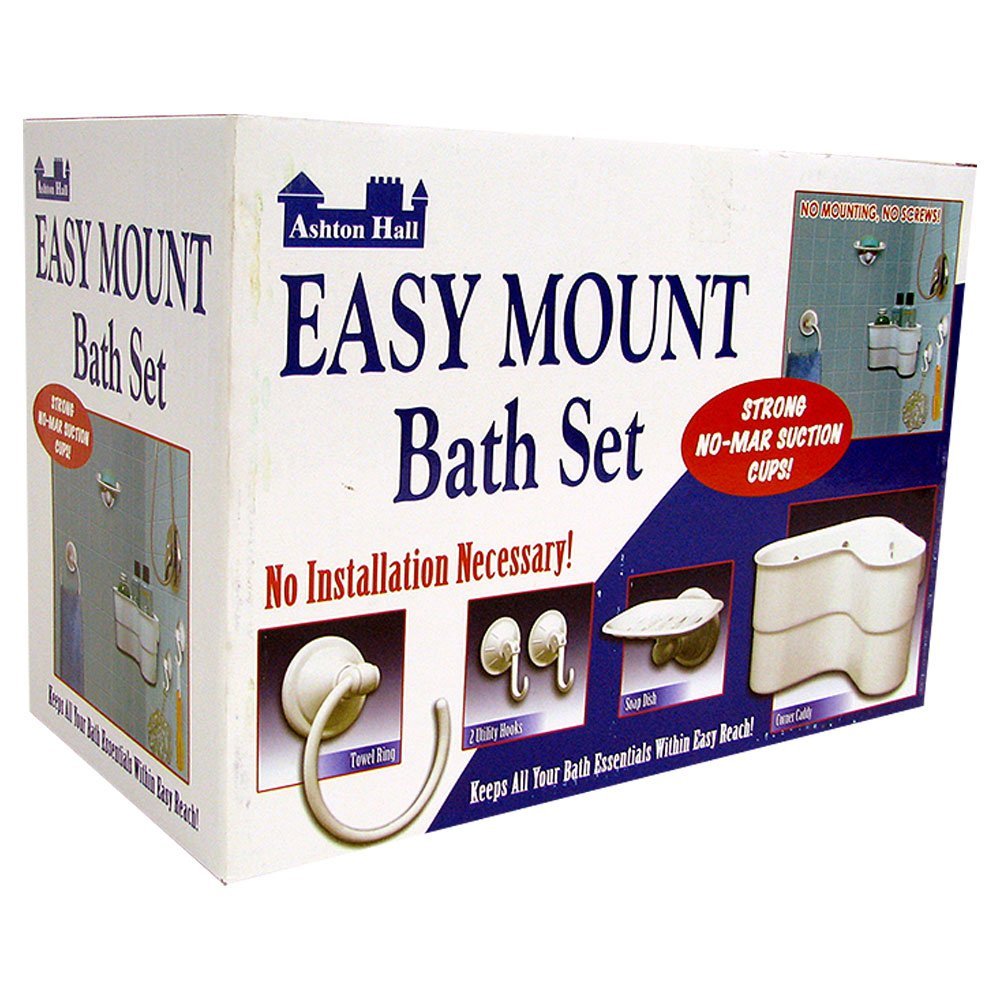 Ashton Hall 5-Piece Easy Mount Bathroom Bath Shower Set