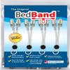 Bed Band- White. Original Bed Sheet Holder Straps (1 Pack) - USA Company- Sheet Grippers Suspenders with Smart Cordlock Button - Adjustable Fitted Sheet Holders with Bedsheet Clips - Corner Fasteners. view 1