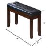 Acme Urban Faux Leather Tufted Upholstered Dining Bench in Black and Cherry view 3