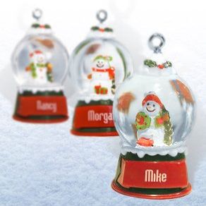 Ganz Snowglobes Cathy Glass Personalized Christmas Ornament