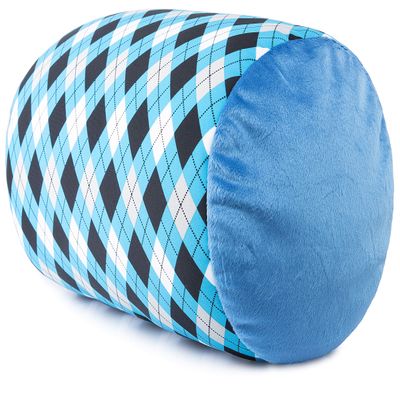 Deluxe Comfort MBR-CHK-PLD Mooshi Squish Microbead Bed Pillow, Pattern, Blue Argyle