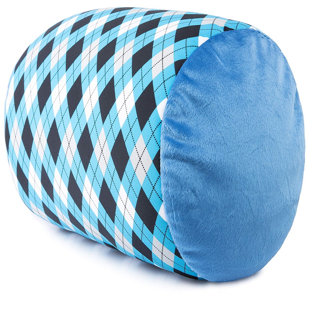 Deluxe Comfort MBR-CHK-PLD Mooshi Squish Microbead Bed Pillow, Pattern, Blue Argyle