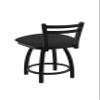 411 Jackie 18" Low Back Swivel Vanity Stool with Black Wrinkle Finish and Graph Coal Seat view 2