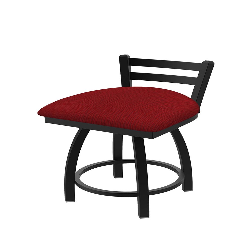 411 Jackie 18" Low Back Swivel Vanity Stool with Black Wrinkle Finish and Graph Ruby Seat
