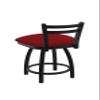 411 Jackie 18" Low Back Swivel Vanity Stool with Black Wrinkle Finish and Graph Ruby Seat view 2