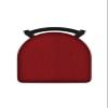 411 Jackie 18" Low Back Swivel Vanity Stool with Black Wrinkle Finish and Graph Ruby Seat view 3