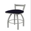 821 Catalina 30" Low Back Swivel Bar Stool with Anodized Nickel Finish and Canter Twilight Seat view 1
