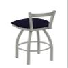 821 Catalina 30" Low Back Swivel Bar Stool with Anodized Nickel Finish and Canter Twilight Seat view 2