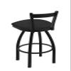 821 Catalina 30" Low Back Swivel Bar Stool with Black Wrinkle Finish and Graph Coal Seat view 2