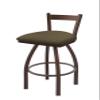 821 Catalina 30" Low Back Swivel Bar Stool with Bronze Finish and Graph Cork Seat view 1