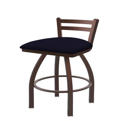 411 Jackie 25" Low Back Swivel Counter Stool with Bronze Finish and Canter Twilight Seat
