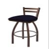 411 Jackie 25" Low Back Swivel Counter Stool with Bronze Finish and Canter Twilight Seat view 1