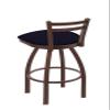 411 Jackie 25" Low Back Swivel Counter Stool with Bronze Finish and Canter Twilight Seat view 2