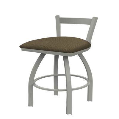 821 Catalina 30" Low Back Swivel Bar Stool with Anodized Nickel Finish and Graph Cork Seat
