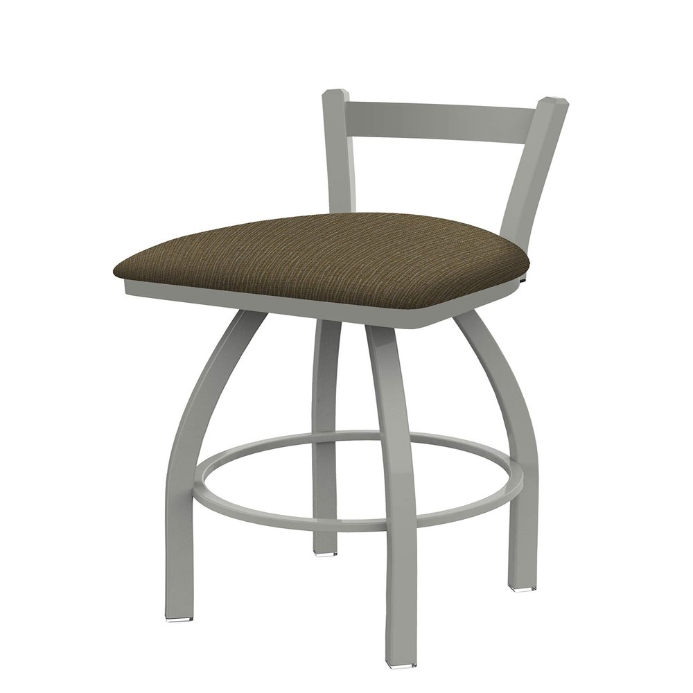 821 Catalina 30" Low Back Swivel Bar Stool with Anodized Nickel Finish and Graph Cork Seat