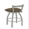 821 Catalina 30" Low Back Swivel Bar Stool with Anodized Nickel Finish and Graph Cork Seat view 3