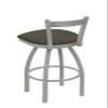 821 Catalina 30" Low Back Swivel Bar Stool with Anodized Nickel Finish and Graph Chalice Seat view 2