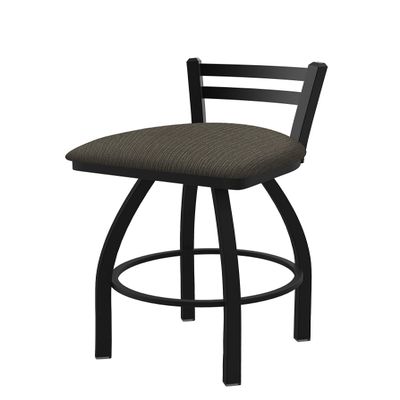 411 Jackie 30" Low Back Swivel Bar Stool with Black Wrinkle Finish and Graph Chalice Seat