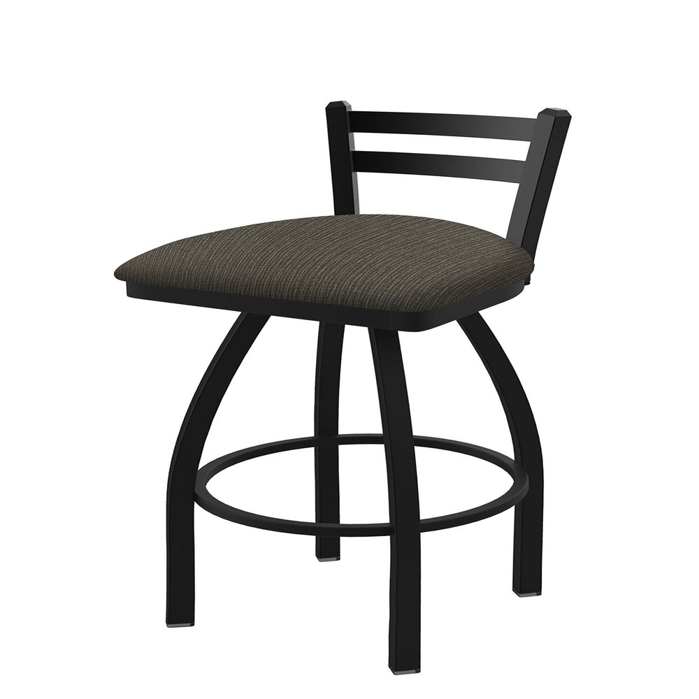 411 Jackie 30" Low Back Swivel Bar Stool with Black Wrinkle Finish and Graph Chalice Seat