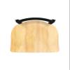 411 Jackie 30" Low Back Swivel Bar Stool with Black Wrinkle Finish and Natural Maple Seat view 3