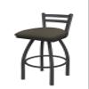 411 Jackie 30" Low Back Swivel Bar Stool with Pewter Finish and Graph Chalice Seat view 1