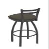411 Jackie 30" Low Back Swivel Bar Stool with Pewter Finish and Graph Chalice Seat view 3