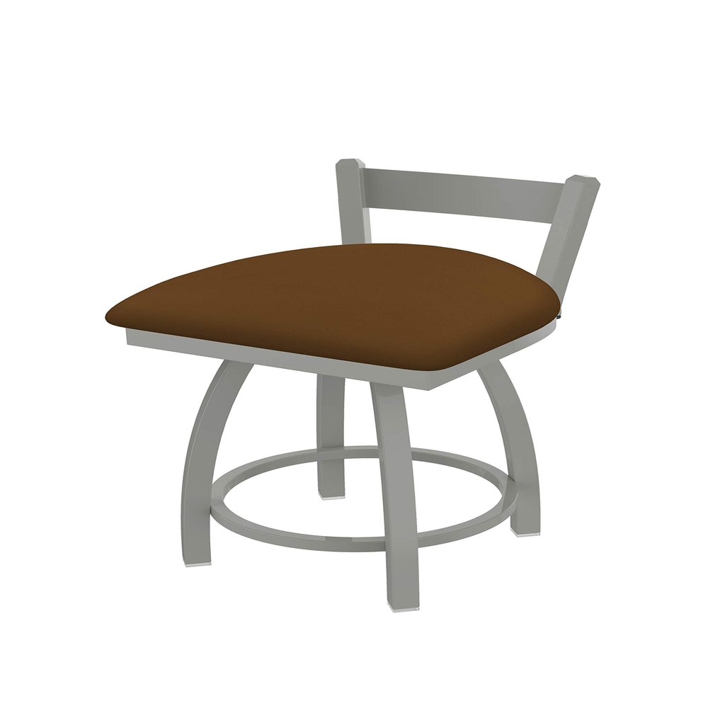 821 Catalina 18" Low Back Swivel Vanity Stool with Anodized Nickel Finish and Canter Thatch Seat