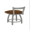 821 Catalina 18" Low Back Swivel Vanity Stool with Anodized Nickel Finish and Canter Thatch Seat view 3